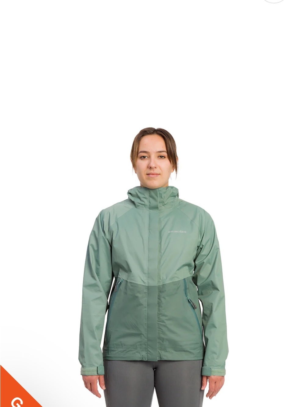 Grundens Women's Aquarius Fishing Rain Jacket - Laurel Wreath/Green Bay